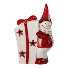 FESTA Deda Mraz i paketić, keramička novogodišnja figura 16 cm 760344
