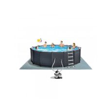 INTEX Bazen sa skimerom, pumpom, merdevinama, pvc 4.78m x 1.24m graphite gray panel pool set