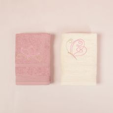 STEFAN Set peškira 50x100 cm 2/1 Duet roze