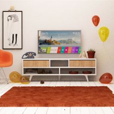 HANAH HOME TV komoda Angola, bela/krem