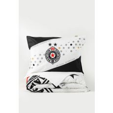 PARTIZAN Set posteljine 140x200cm Za pobede, za miran san, za titule, za Partizan, crna/bela