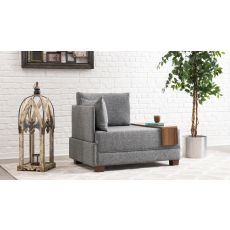ATELIER DEL SOFA Ugaona sofa Fly Armchair, leva, siva