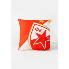 CRVENA ZVEZDA Ukrasni jastuk 40x40cm Grb, crvena/bela