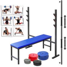Benc klupa i tegovi - Benc klupa «LEON» tegovi 96kg i 2+1 šipka - proizvodac KLEON05