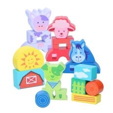 MARIONETTE WOODEN TOYS Drvene kocke Marionette– farm životinje (20 delova)