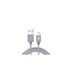 ALPHA STAR Kabl IPHONE USB-1.2m, lightning muški, upleten, sivi