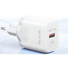 BAVIN Punjač 20W Usb A + kabl type Lightning, bela