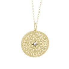 Srebrna ogrlica, pozlata sa Swarovski kristalima 92300399 G-CR