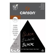 CANSON Blok a3 240g 20 lista black 38  200377112