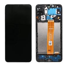 LCD za Samsung A127/Galaxy A12 Nacho (GH82-26486A) + touch screen + frame Black FULL ORG-SP