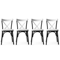HANAH HOME Set trpezarijskih stolica Ekol 4/1, crna/bela