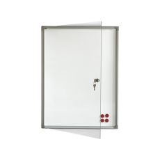 Tabla oglasna 2x3 GS46 6xA4 bela magnetna,sa vratima i ključem  73X68