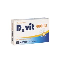 ANAFARM Vitamin D3 400 IU, 30 mekih želatinskih kapsula