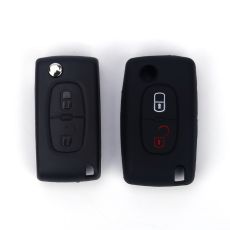 888 CAR ACCESSORIES Silikonska navlaka za ključeve crna Peugeot