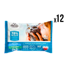 FRENDI Vlažna hrana za mačke Bakalar i pastrmka 48/1