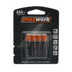 MAXWERK Baterija alkalna AAA LR03 1.5v 4/1