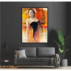 DELTA LINEA Uramljena slika Beauty lady 60x80 cm