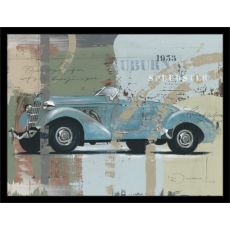 DELTA LINEA Uramljena slika Blue old car 60x80 cm