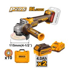 Akumulatorska brusilica CAGLI211542 115mm 2x4,0 Ah SUPER INGCO