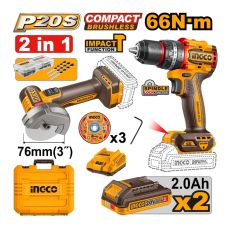 Akumulatorski set alata CKLI20255E 2x2,0Ah SUPER INGCO