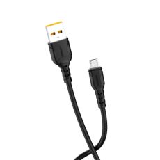 DENMEN Kabl D08V Micro USB data 3,6A 1m, crna
