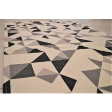 Antiklizna podna prostirka 120x180-triangl sivo/bela/crna