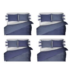 DORMEO Essentials set posteljine, tamno plava, 140x200