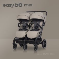 EUROCART Kolica za blizance Easy go echo sage, bež