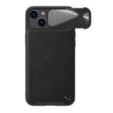 NILLKIN Maska Cam Shield Leather S za iPhone 14 Plus, crna