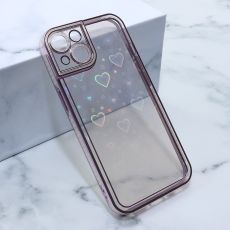 Futrola Heart za iPhone 14, roze