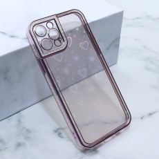 Futrola Heart za iPhone 12 Pro, roze