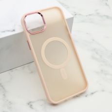 Futrola Silky Magsafe za iPhone 15 Plus, roze