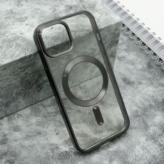 Futrola Clear Elegant Magsafe za iPhone 15, crna