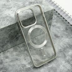 Futrola Clear Elegant Magsafe za iPhone 15 Pro, srebrna