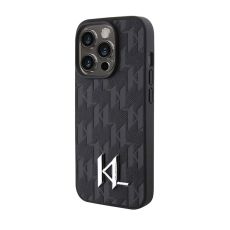 Maska Karl Lagerfeld Leather Case KLHCP15XPKLPKLK za iPhone 15 Pro Max, crna