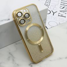 Futrola Glitter Magsafe za iPhone 15 Pro , zlatna