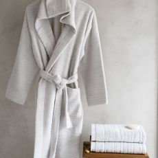 DEKOR DOM Bade mantil NATUR L/XL - Light grey