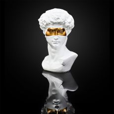 Ukras statue david maska zlato v 15cm 2595