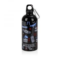 GABOL Aluminijumska boca za vodu 7x21 cm  600ml-0,12 kg Training crna