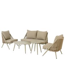 Baštenska garnitura Savina, aluminijumska, krem