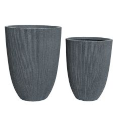 Premium vaza Lennox za terasu i baštu, set 2/1, siva, 57.5cm