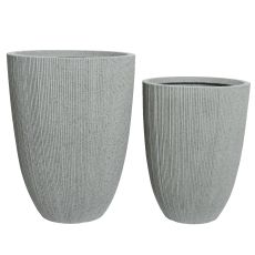 Premium vaza Lennox za terasu i baštu, set 2/1, svetlo siva, 57.5cm