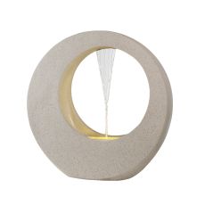 Fontana dekorativna okrugla sa transformatorom, bela, 22.5x72x72cm