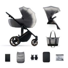 KINDERKRAFT Kolica za bebe 2u1 Prime 2, siva
