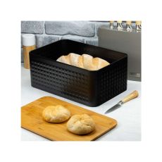 KINGHOFF Kutija za hleb metalna crna