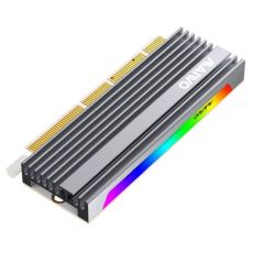 MAIWO Adapter M.2 NVMe na PCI-Express RGB Alu heatsink, KT058