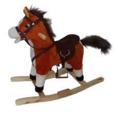 BABY LINE Plisani Konjic Klackalica Happy Pony Svetlo Braon