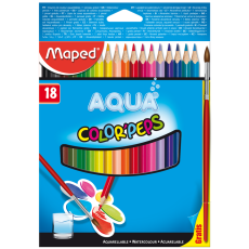 MAPED Drvene bojice Aqua Color Peps, set 1/ 18 + četkica