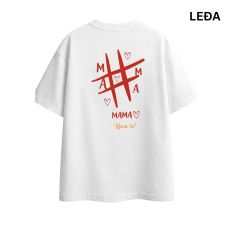 KEVA SI Ženska Majica oversize - Mama, bela