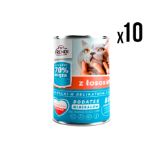FRENDI Vlažna hrana za mačke Losos 400g 10/1